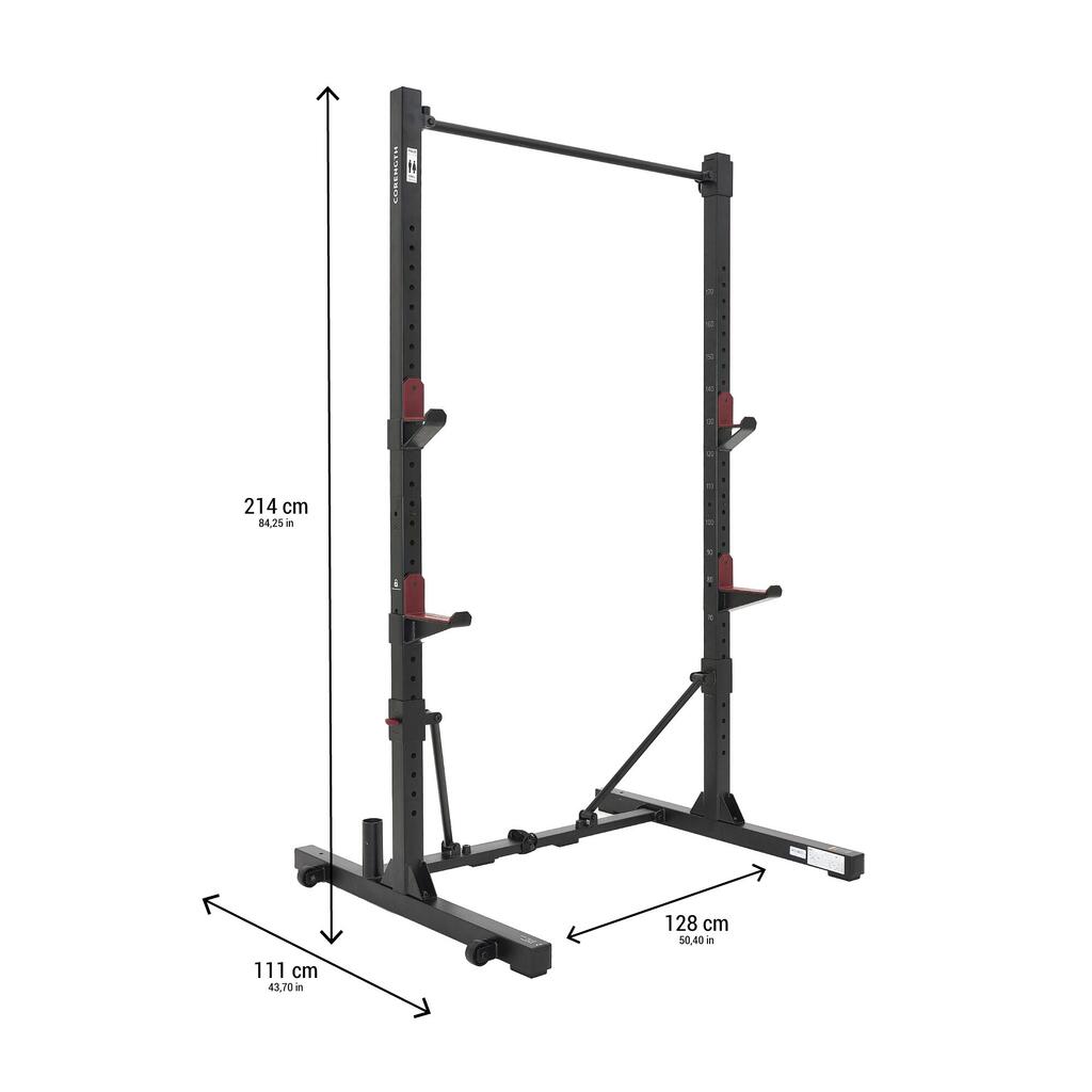 Fold-Down/Retractable Squat, Bench & Pull-Up Weight Training Rack 500