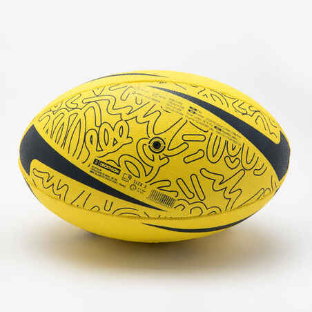 Vaikiškas regbio kamuolys „R100 Initiation“, 3 dydis, geltonas