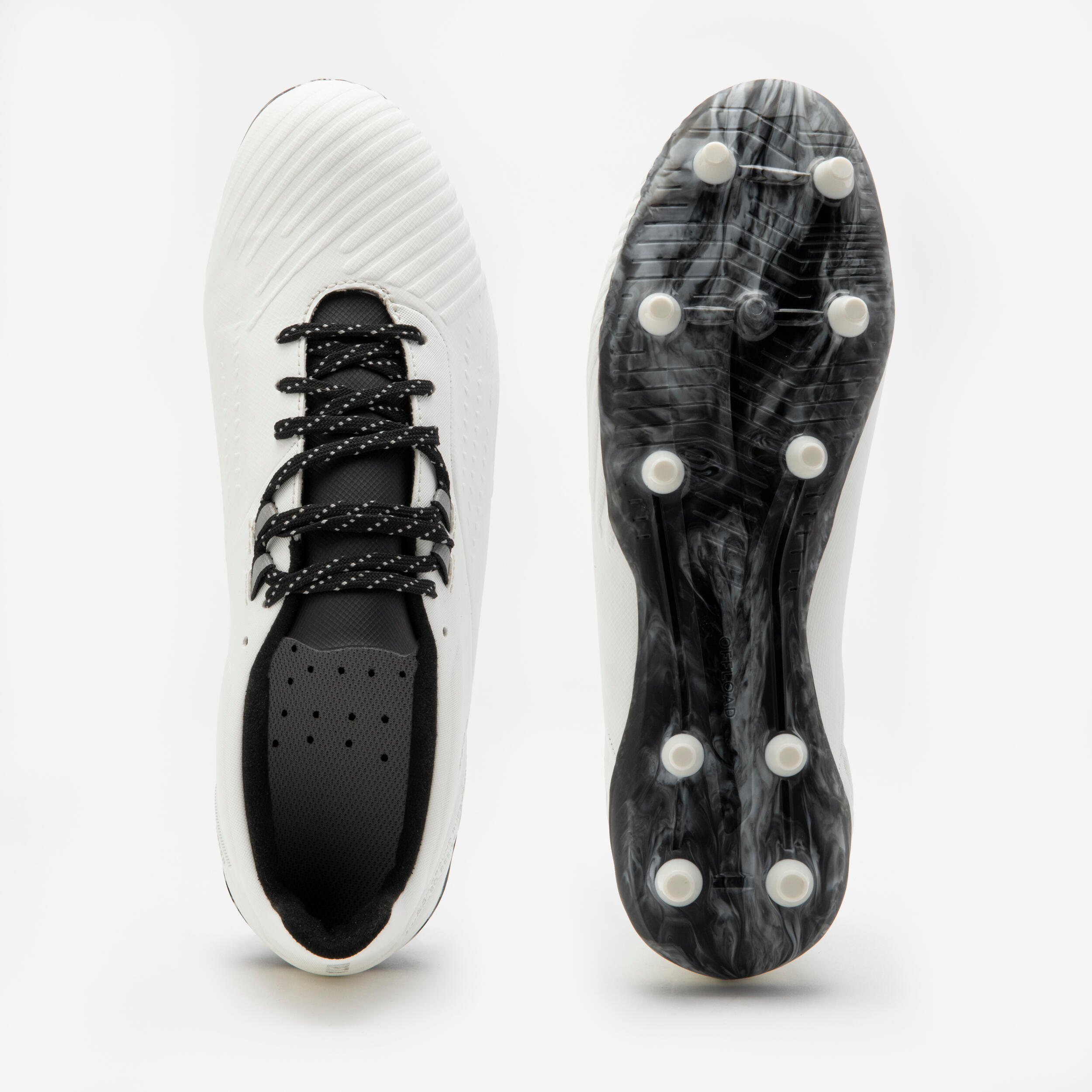 Adult Rugby Boots Advance R500 FG - White 3/6