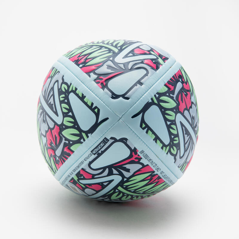 BALÓN DE RUGBY PLAYA - TIKI TALLA 3 VERDE/ROSA/AZUL