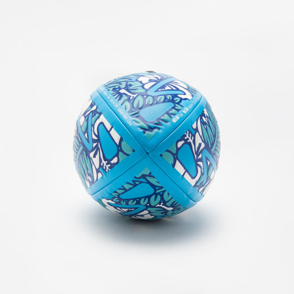 Paplūdimio regbio kamuolys „R100 Midi Tropical“, mėlynas, baltas
