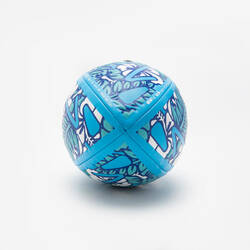 Beach Rugby Ball R100 Midi Beach Tropical - Blue/White