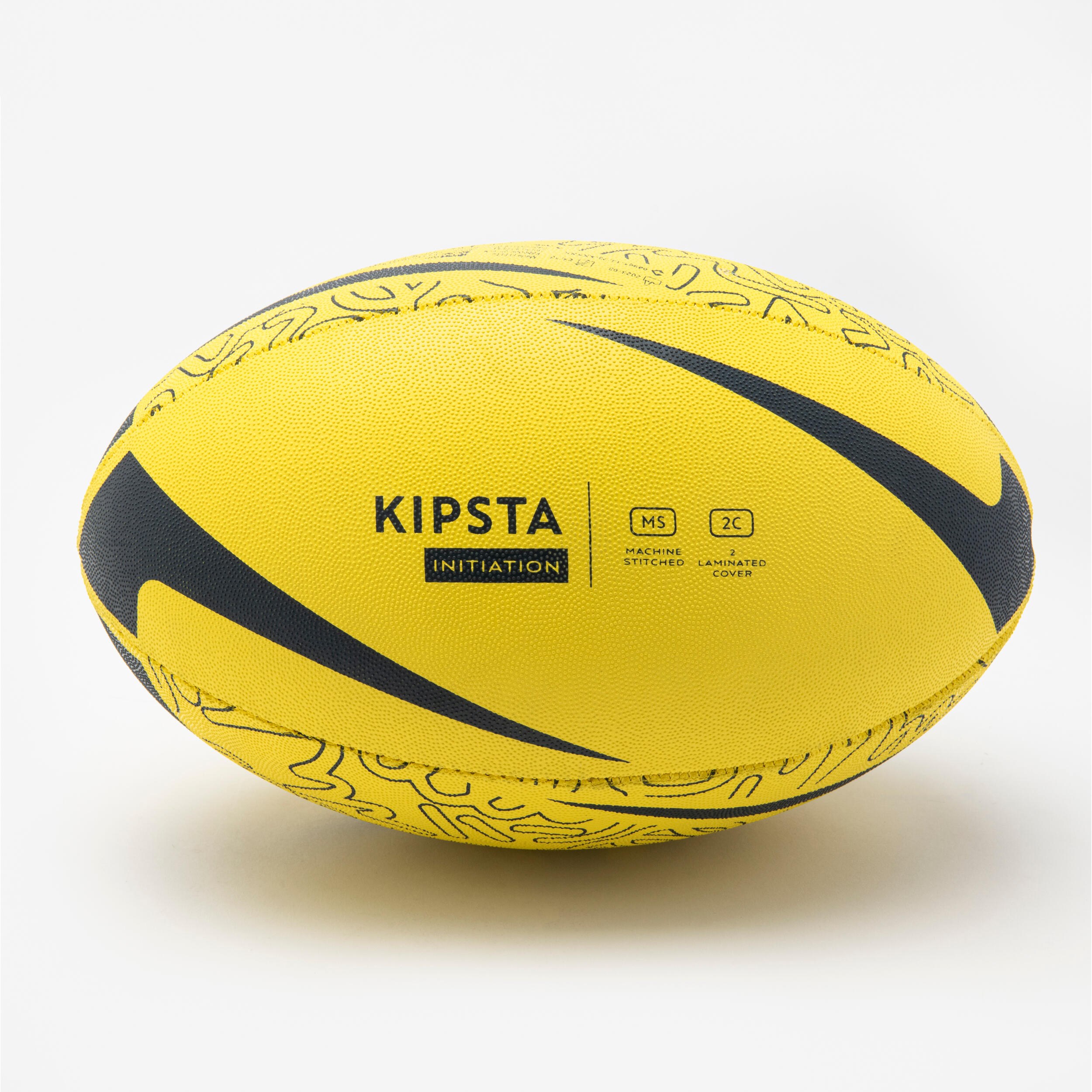 Offload - Ballon De Rugby Enfant - R100 Initiation Taille 3 Jaune - Ballon De Rugby - Rugby / Sports Gaeliques - Jaune-noir - 3 - Decathlon