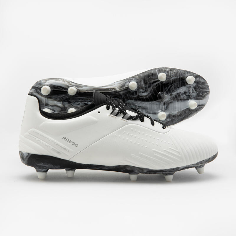 Ghete ADVANCE R500 FG Rugby Negru Adulți
