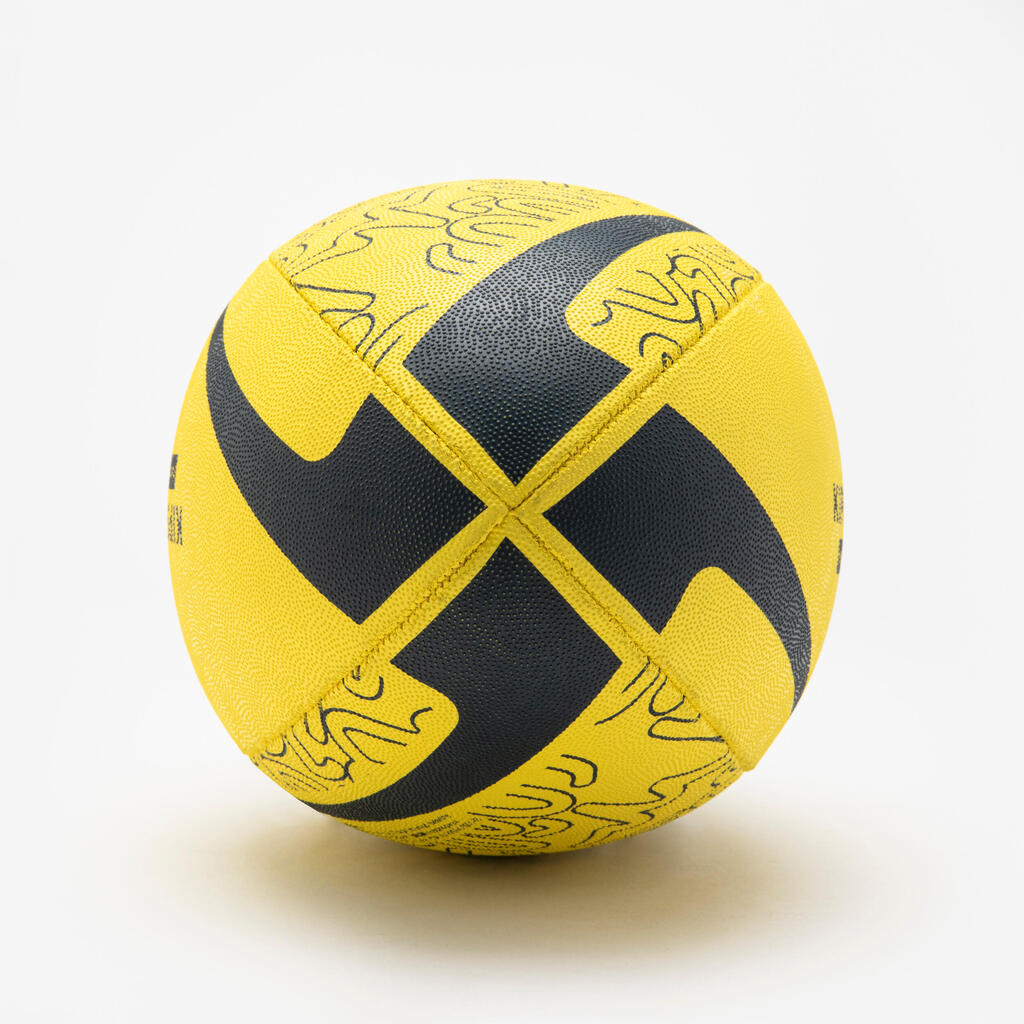 Bērnu regbija bumba “R100 Initiation”, 3. izmērs, dzeltena