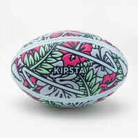 Size 3 Beach Rugby Ball - Tiki/Green/Pink/Blue