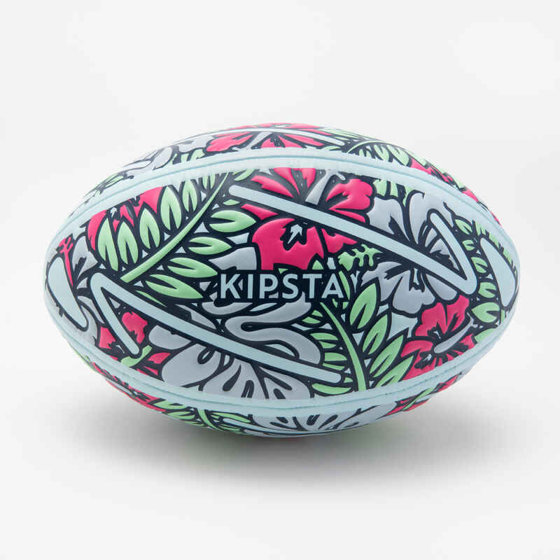 Size 3 Beach Rugby Ball - Tiki/Green/Pink/Blue