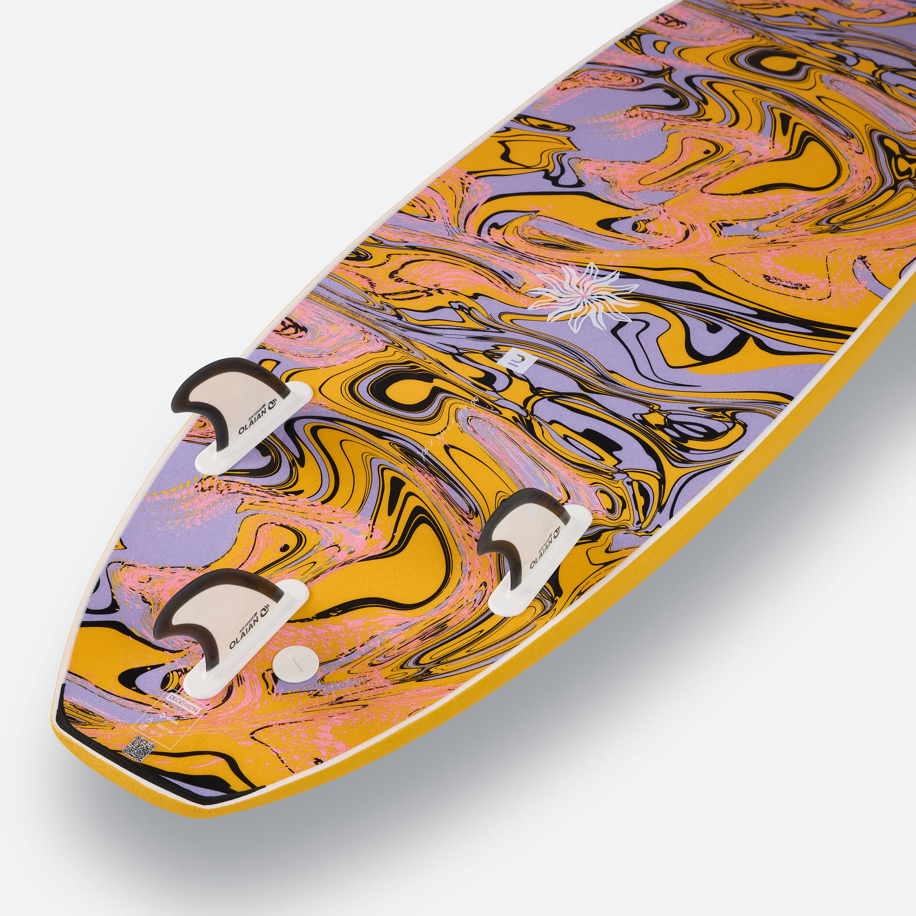 Foam Surfboard 6' - 500 yellow -  4