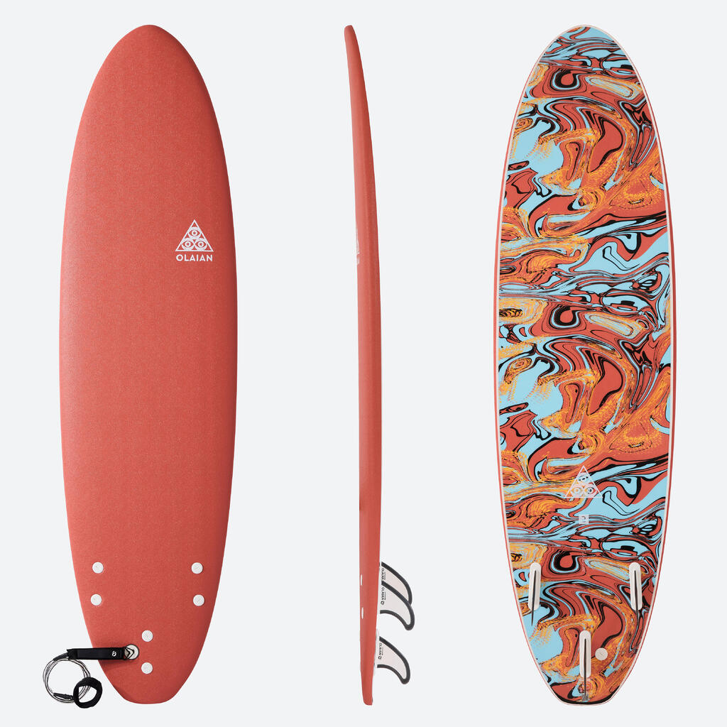 Foam surfboard 7' - 500 orange