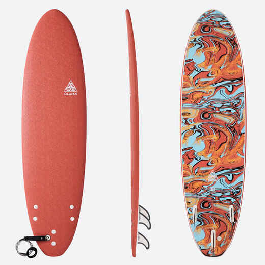 
      Surfboard 7' Erwachsene/Kinder Schaumstoff - 500 Soft orange
  