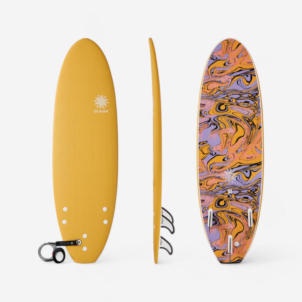 Planche de surf mousse 6' - 500 jaune