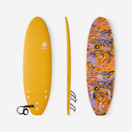 Planche de surf mousse 6' - 500 jaune