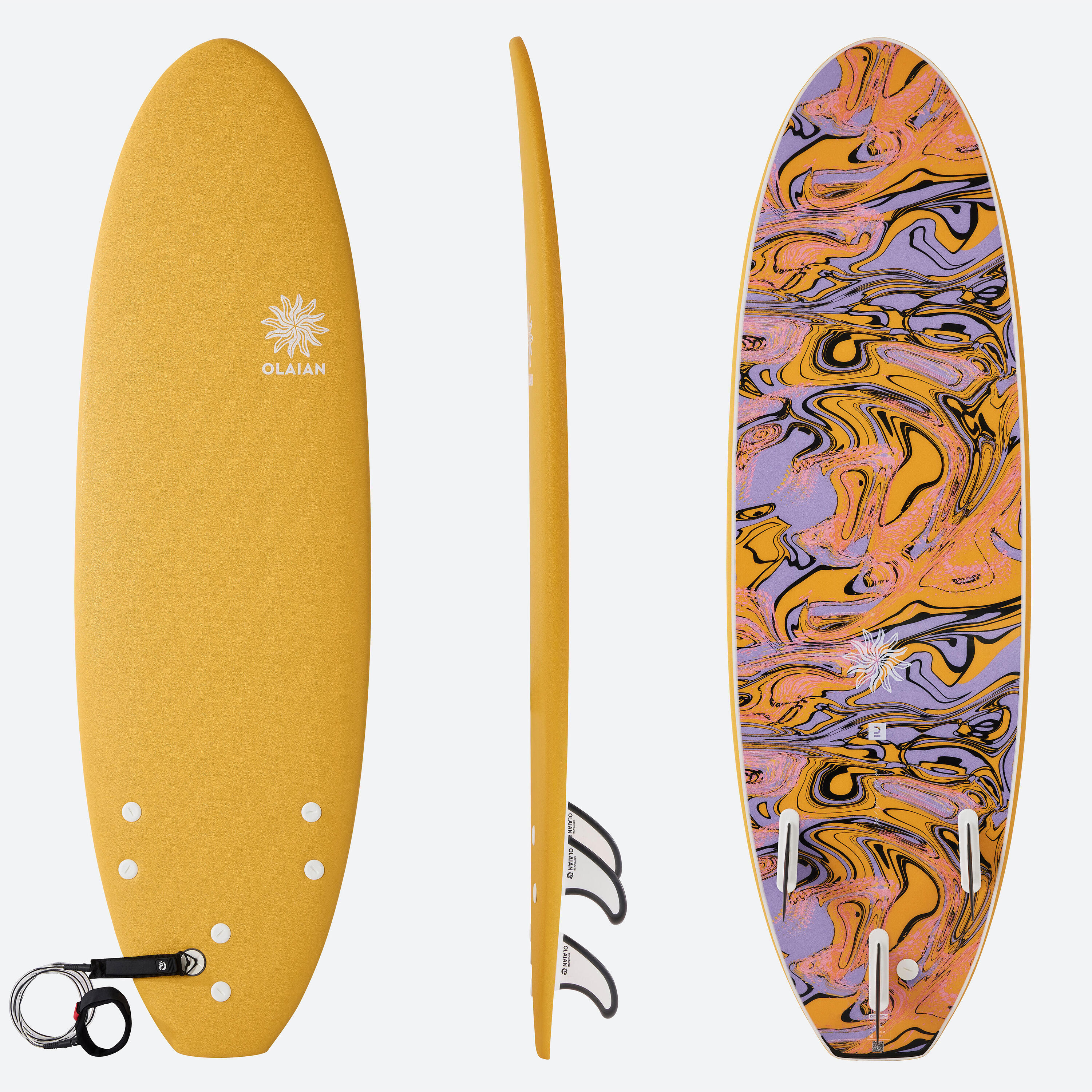Foam Surfboard 6' - 500 yellow 1/10