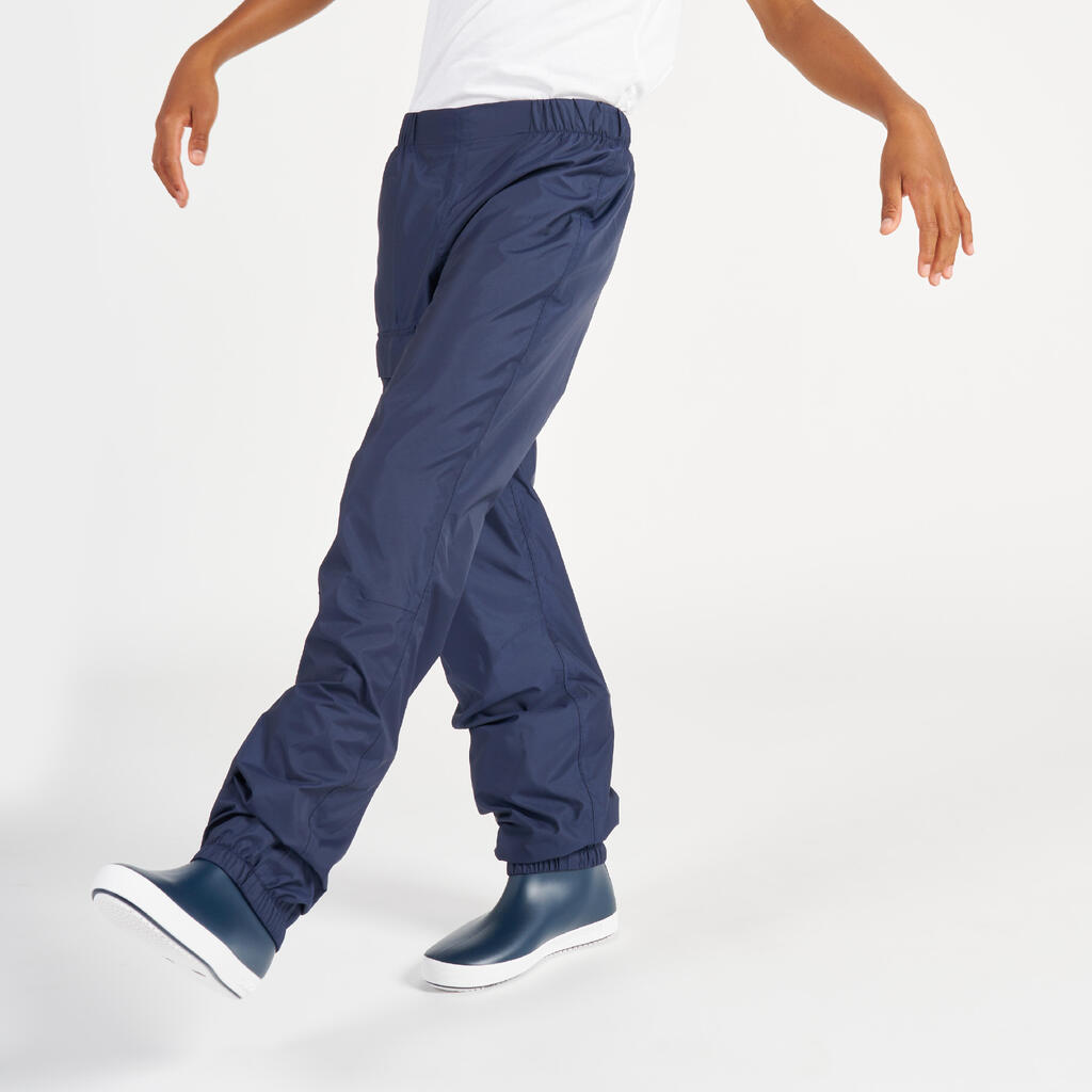 Kids' Overtrousers Sailing 100 Navy blue