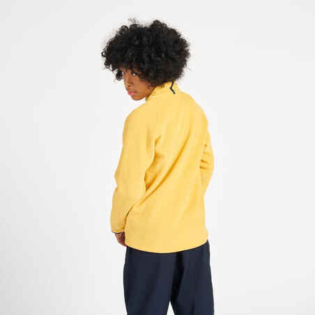 Boys Girls’ warm eco-design fleece sailing jacket 100 - Yellow