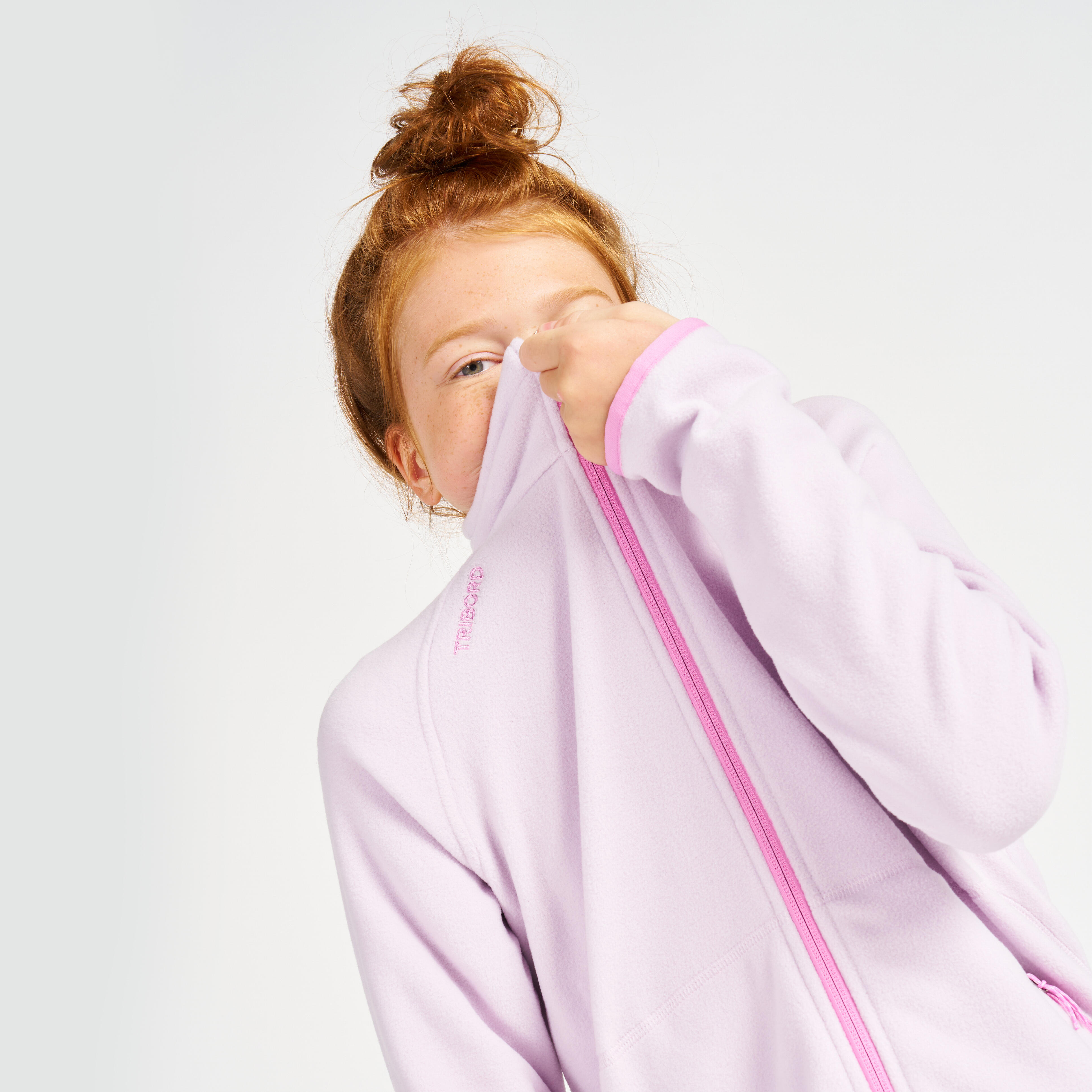 Junior Sailing Fleece Jacket 100 - Pink
