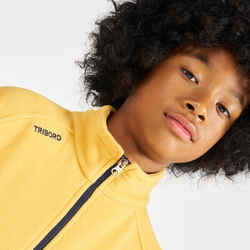 Kids warm fleece sailing jacket 100 - Yellow