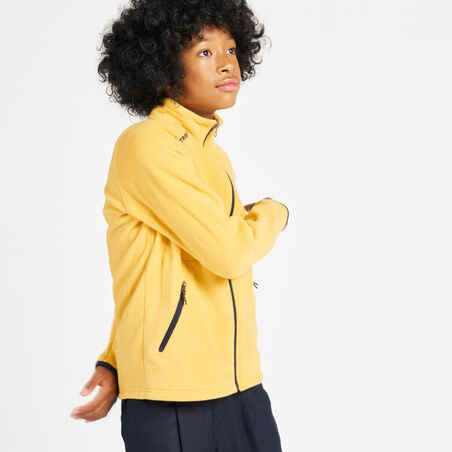 Boys Girls’ warm eco-design fleece sailing jacket 100 - Yellow