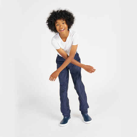 Vaikiškos neperšlampančios buriavimo antkelnės „100“, ekologiško dizaino, tamsiai mėlynos