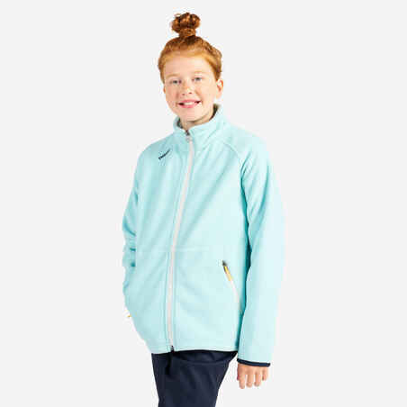 Zelena topla jadralna jakna iz flisa 100 za otroke