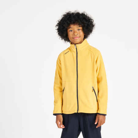 Kids warm fleece sailing jacket 100 - Yellow