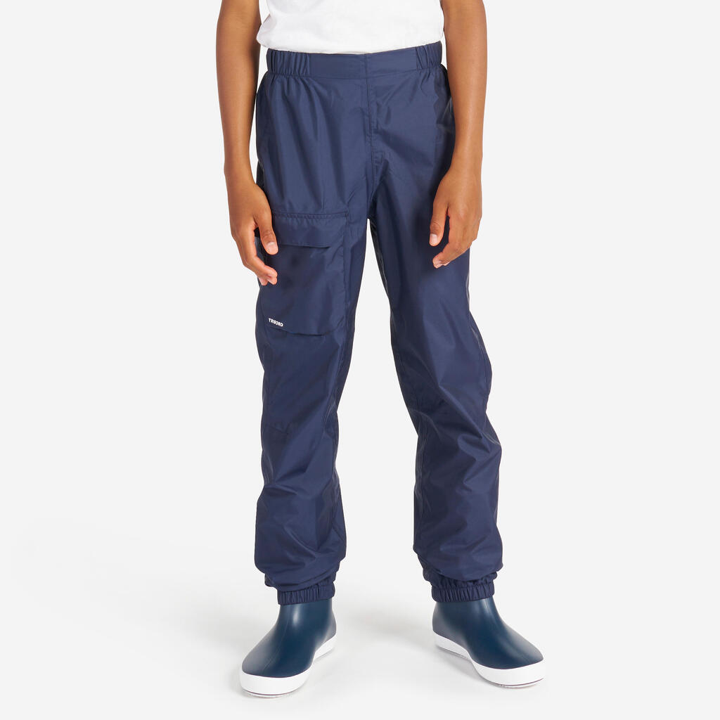 Kids' Overtrousers Sailing 100 Navy blue