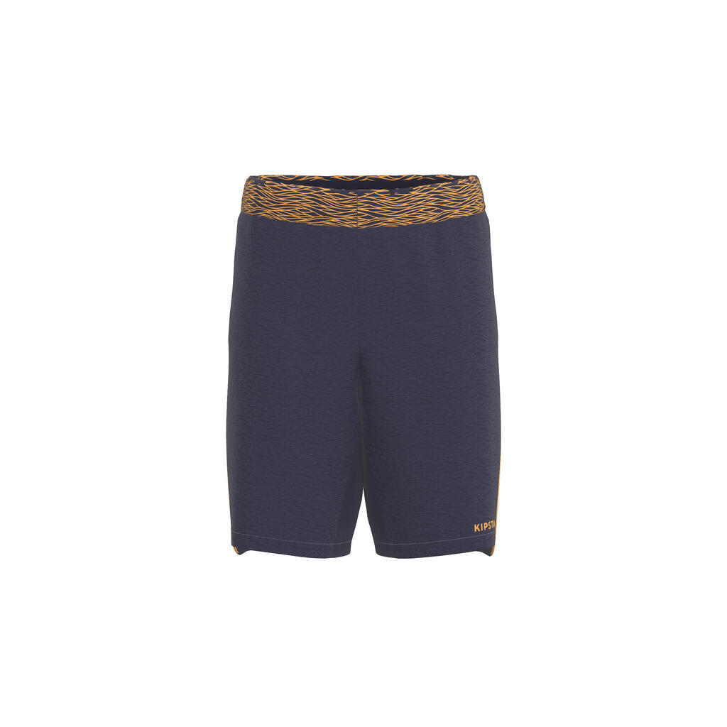 Kids' Football Shorts CLR - Navy & Orange