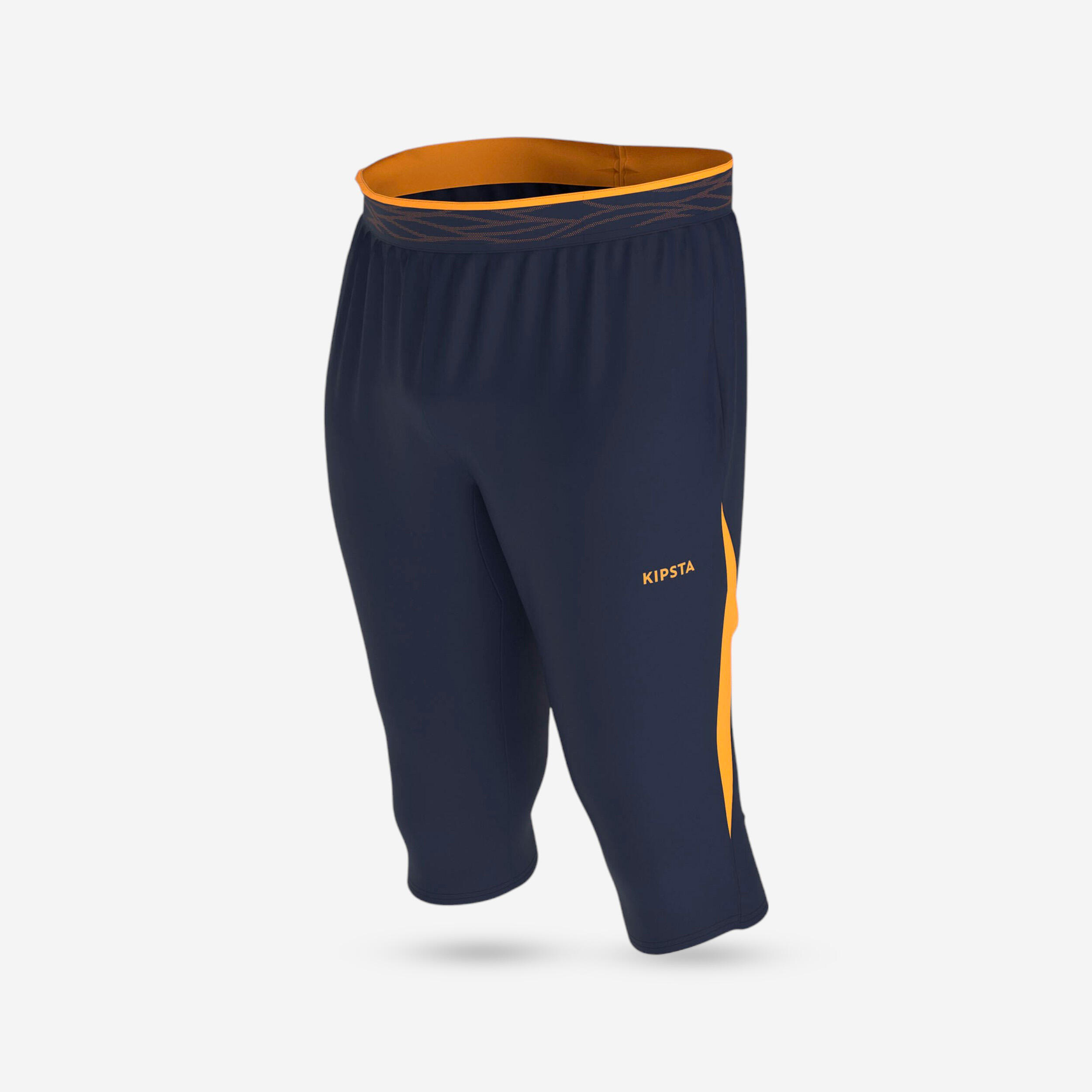 KIPSTA Pantaloncini 3/4 calcio uomo CLR arancione-blu