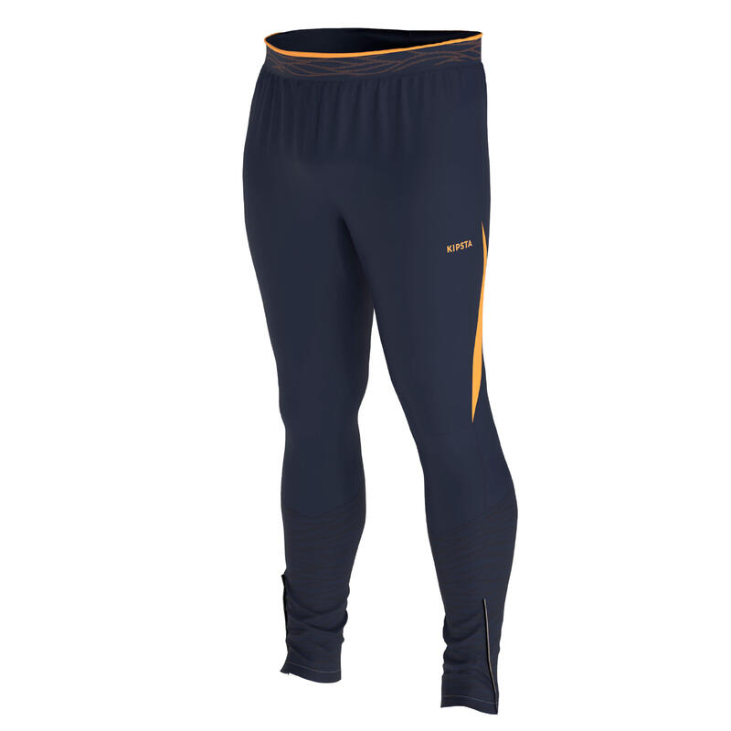 Pantalon de trening Fotbal CLR Bleumarin-Portocaliu Adulți 