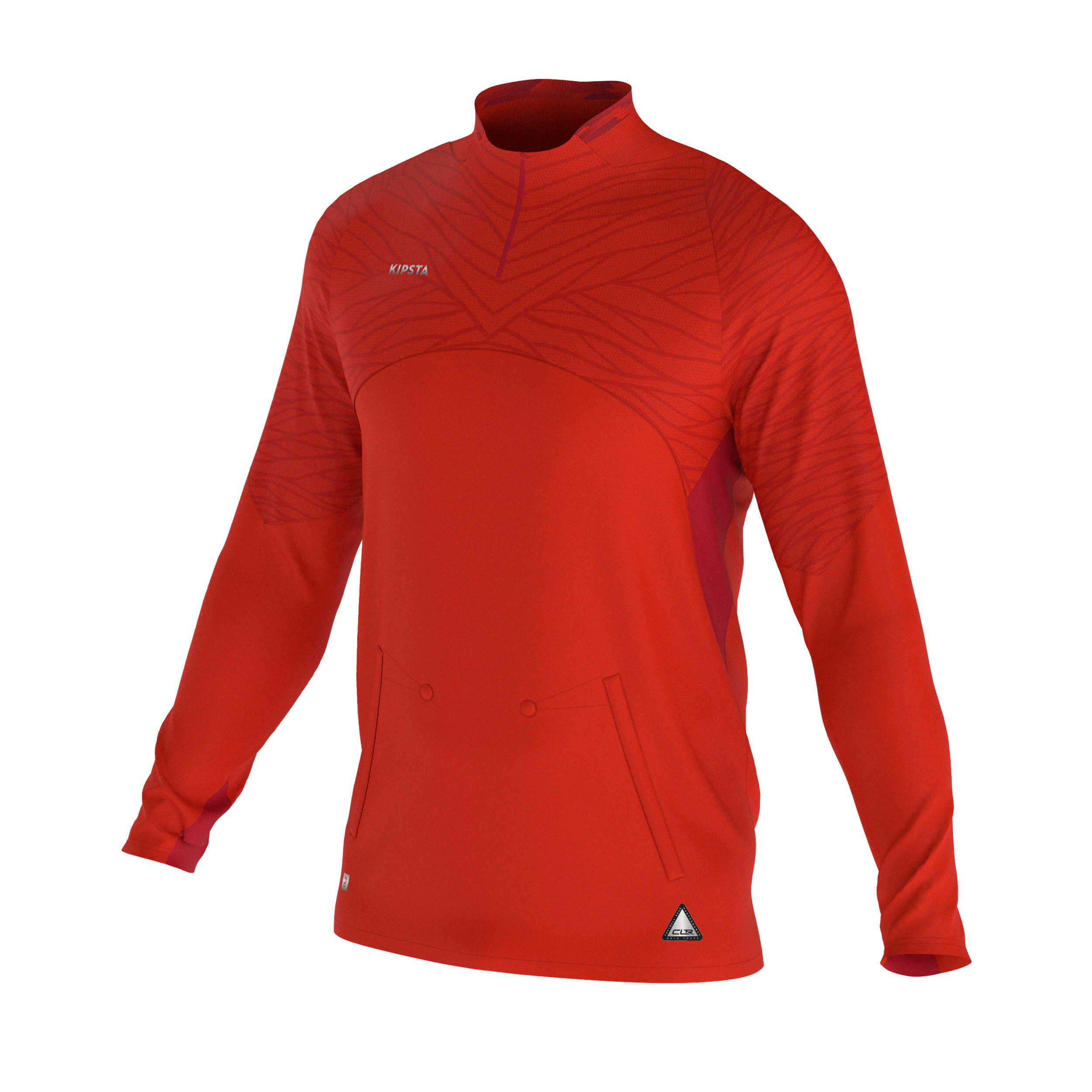 KIPSTA Damen/Herren Fussball 1/2 Zip Sweatshirt - CLR rot