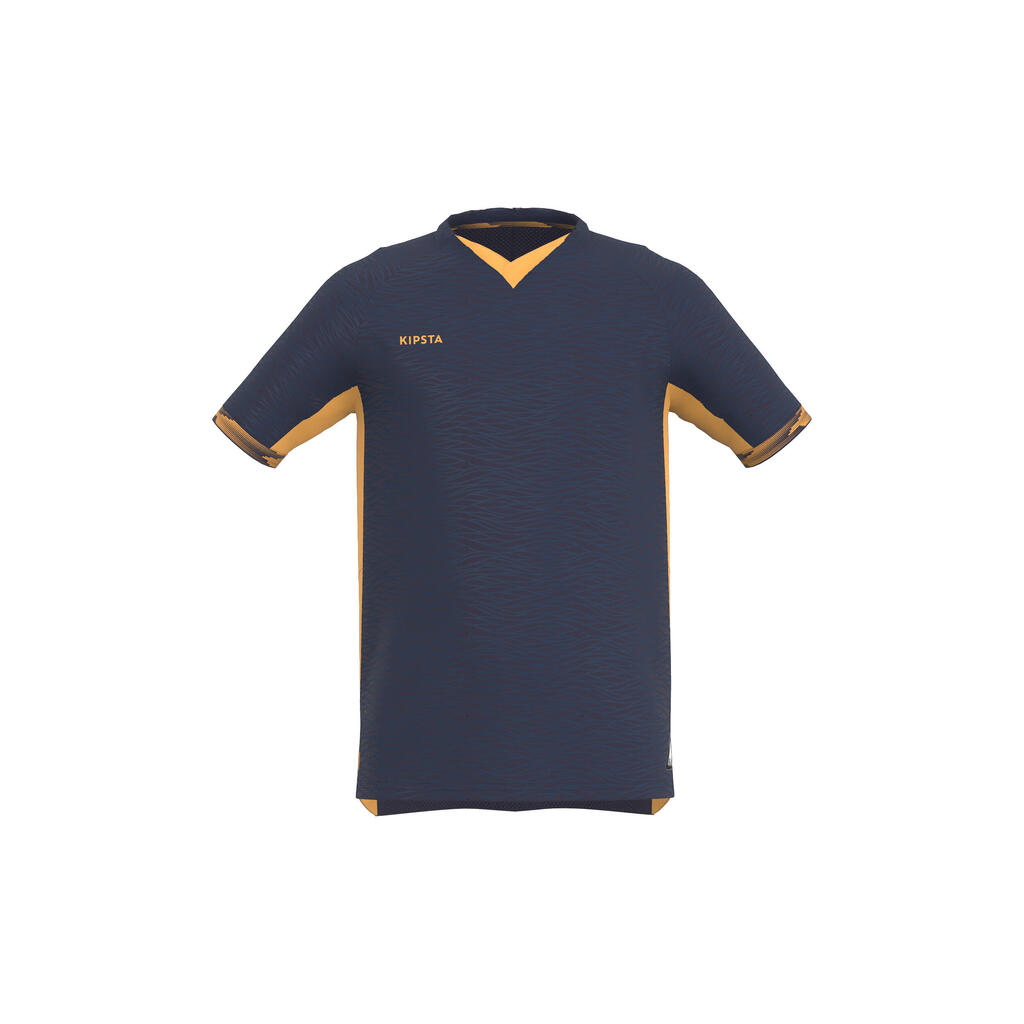 Kids' Short-Sleeved Football Shirt CLR - Orange/Navy