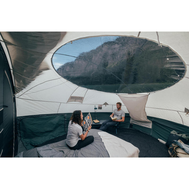 Namiot kempingowy Quechua AirSeconds Skyview polibawełna - dla 2 osób - 1 sypialnia