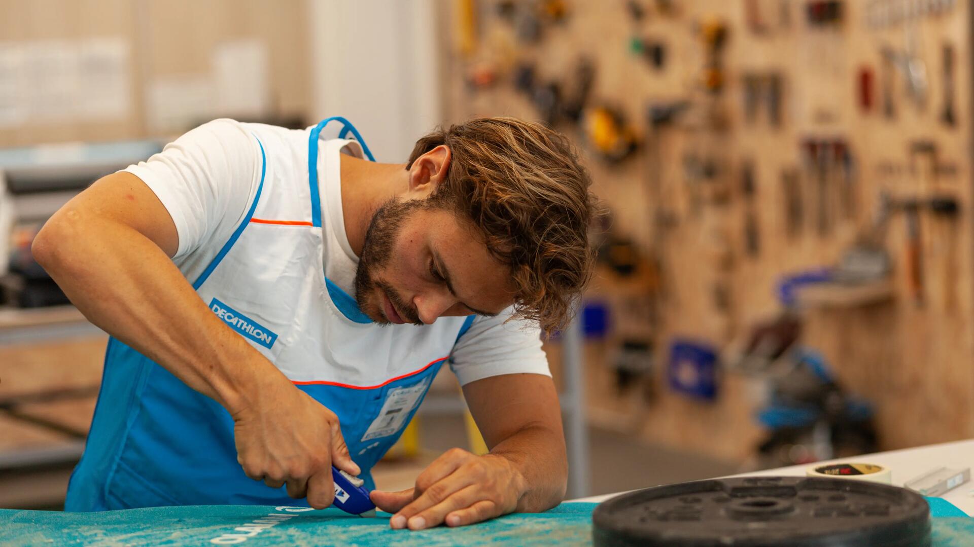 Riparazione in laboratorio surf schiuma Decathlon