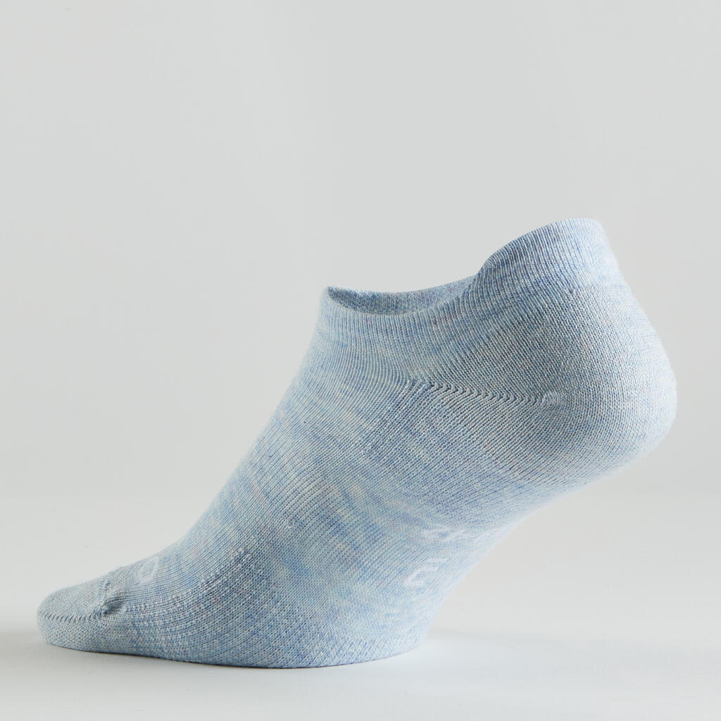 Chaussettes de sport basses Artengo RS 160 motif rose lot de 3.