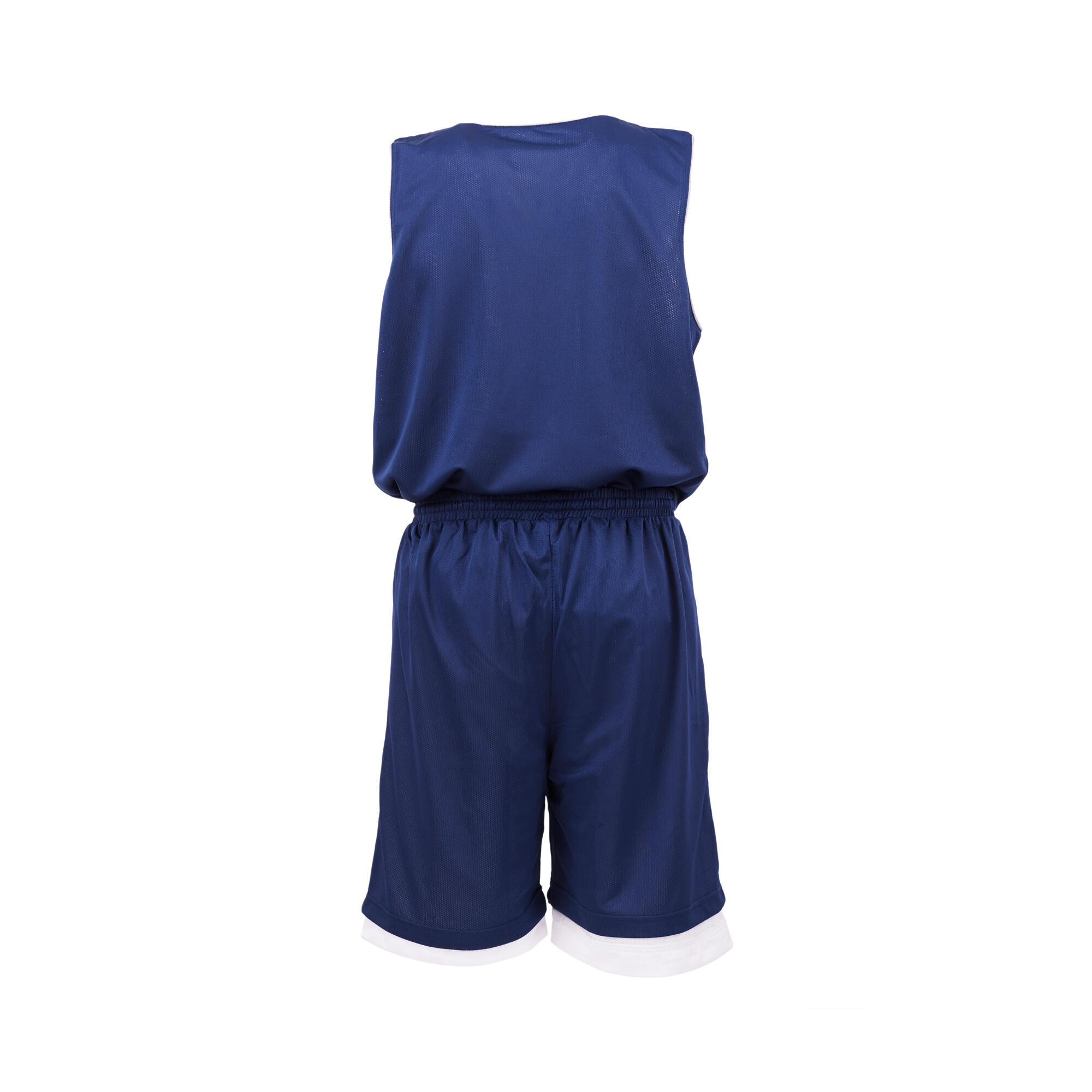 Completo basket reversibile adulto navy-bianco 3/5