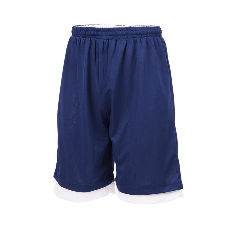 Completo basket reversibile adulto navy-bianco