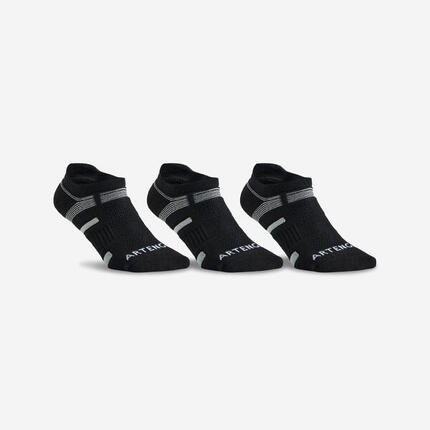 Chaussettes de sport basses artengo rs 560 noir gris lot de 3