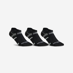 ARTENGO Tenis Çorabı - Kısa Konç - 3 Çift - Siyah/Gri - RS 560