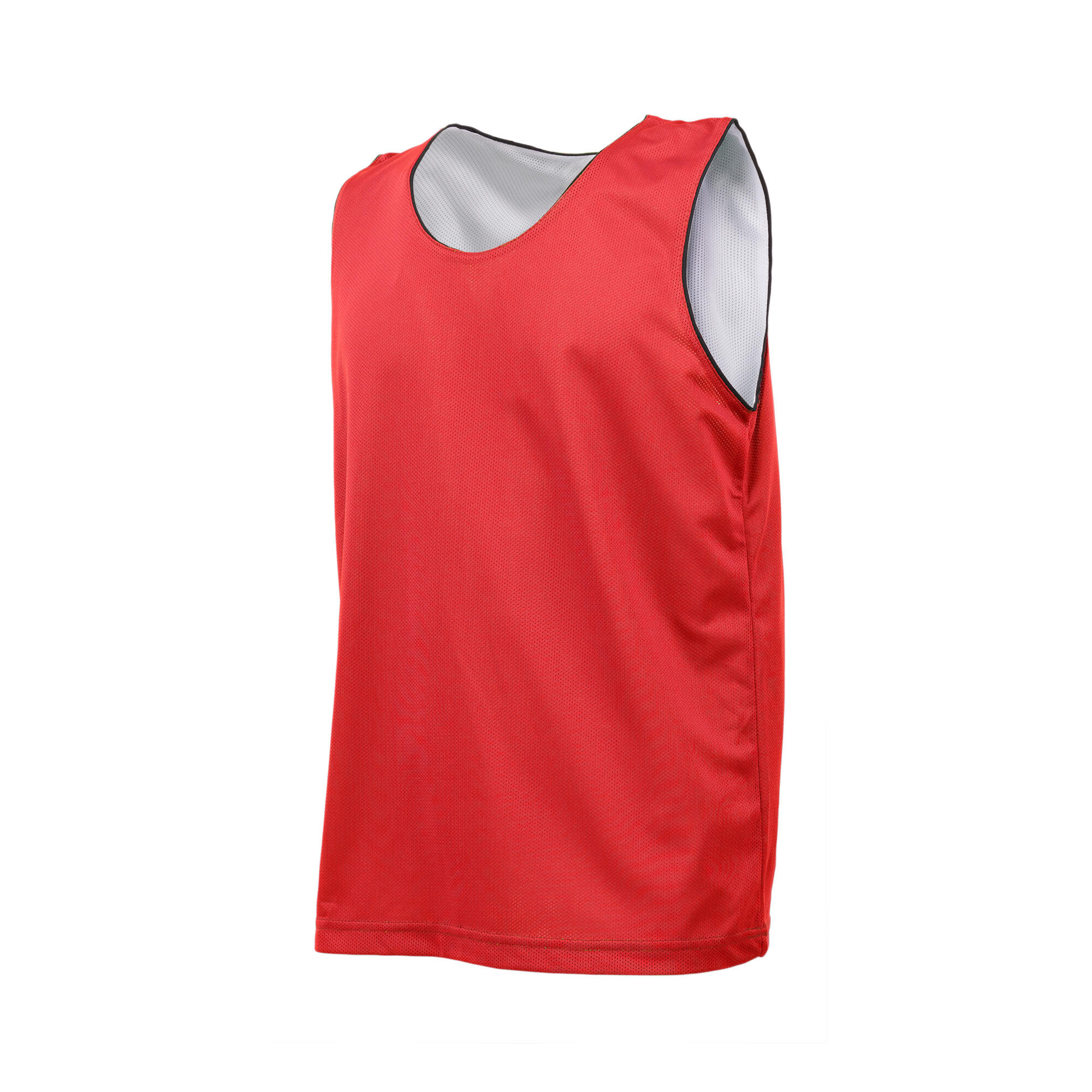 Completo basket reversibile junior rosso-bianco 4/5