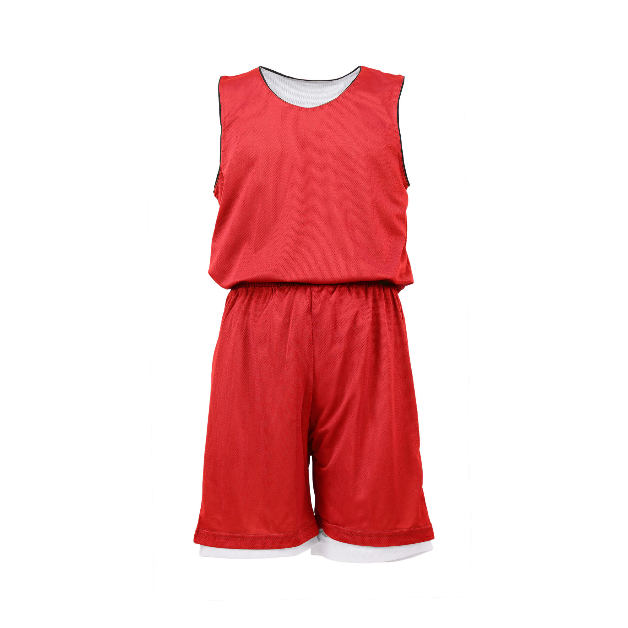 Completo basket reversibile junior rosso-bianco 2/5