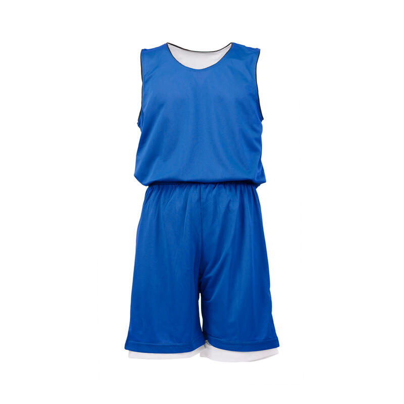 Completo basket reversibile adulto royal-bianco