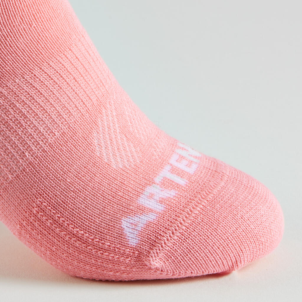 Kids' Low Tennis Socks Tri-Pack RS 160 - Pink/White/Navy