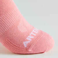 Kids' Low Tennis Socks Tri-Pack RS 160 - Pink/White/Navy