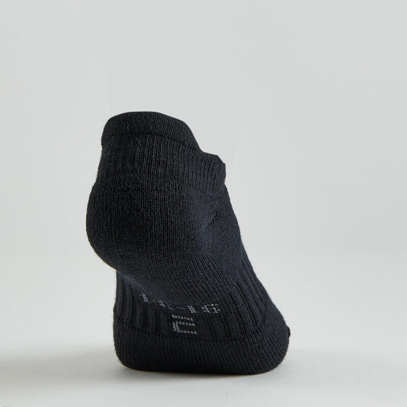 MEIAS DE TÉNIS CRIANÇA CANO BAIXO DECATHLON RS 500 PRETO (3 PARES)