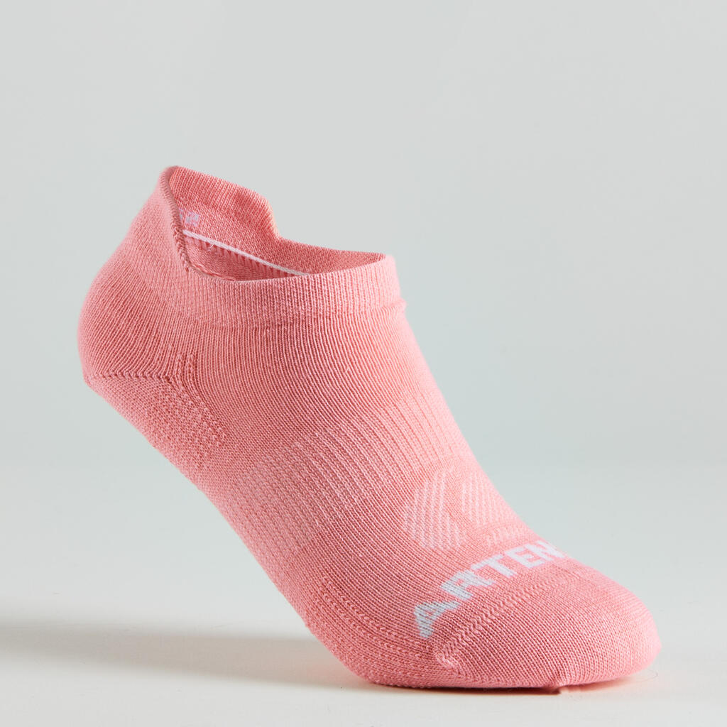 Kids' Low Tennis Socks RS 160 Tri-Pack - Green/Purple