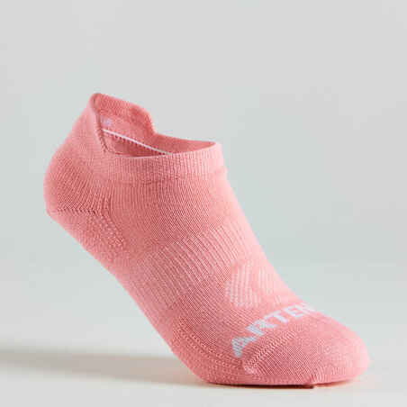 Kids' Low Tennis Socks Tri-Pack RS 160 - Pink/White/Navy