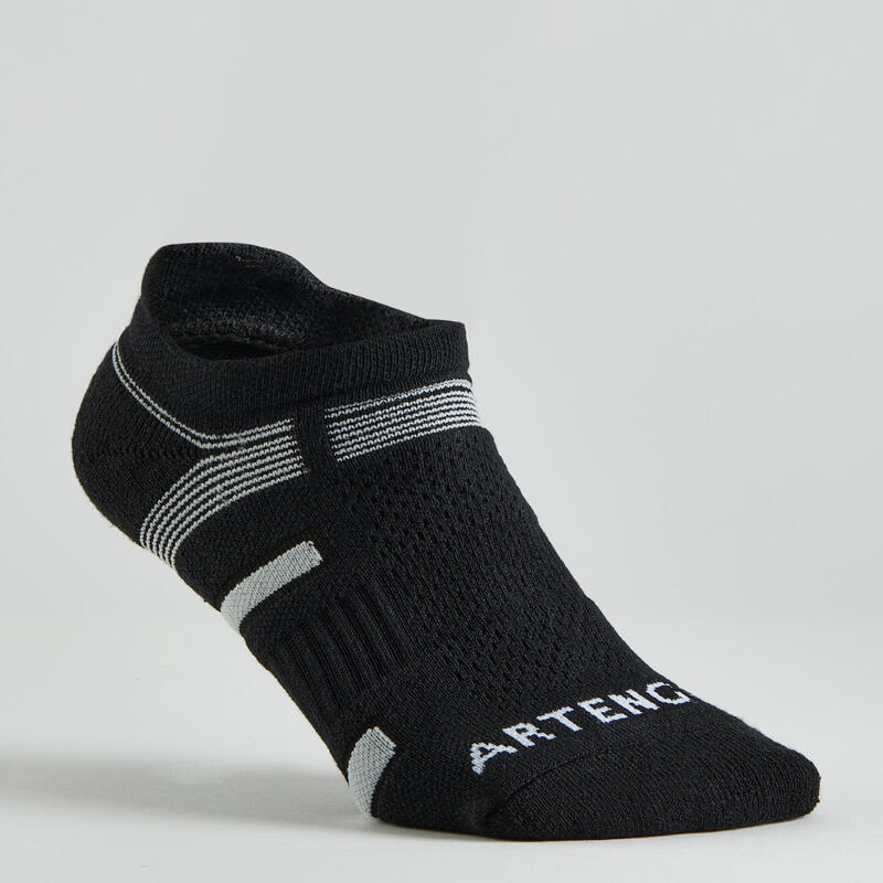 CHAUSSETTES DE SPORT BASSES ARTENGO RS 560 NOIR GRIS LOT DE 3