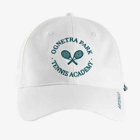 Tennis Cap Size 56 TC 500 - Off-White With Logo