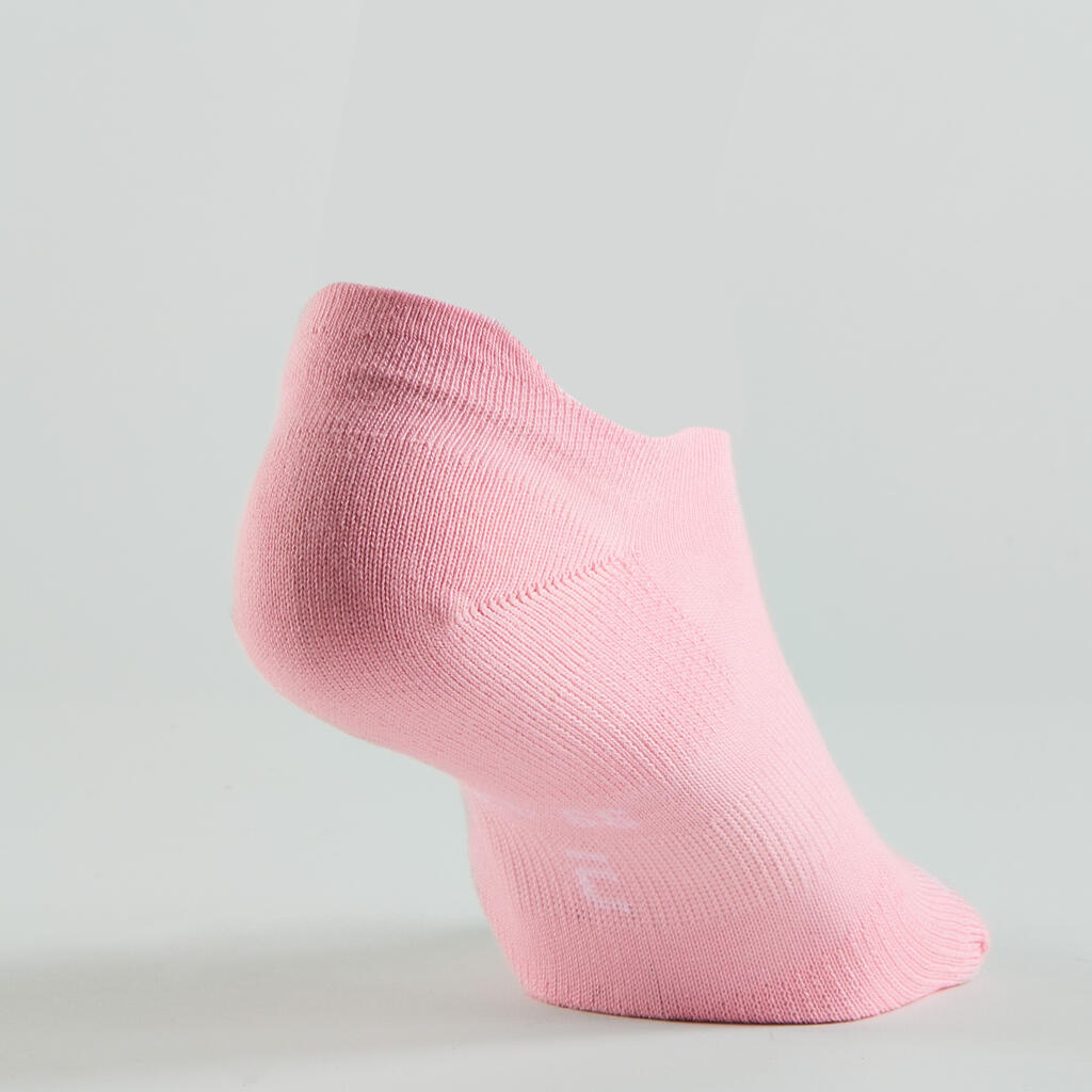 Chaussettes de sport basses Artengo RS 160 motif rose lot de 3.