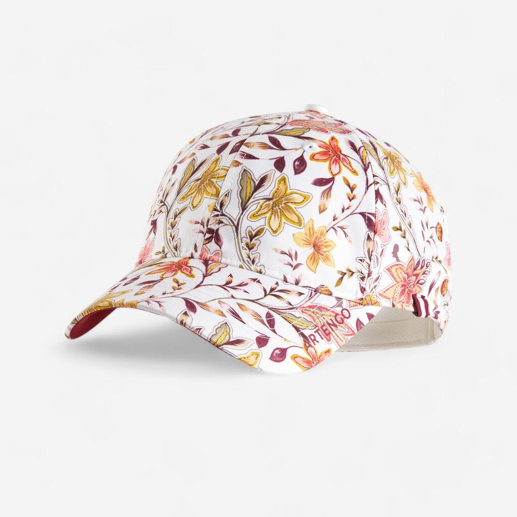 CASQUETTE ARTENGO TC 500 BEIGE MOTIFS FLEURS T56